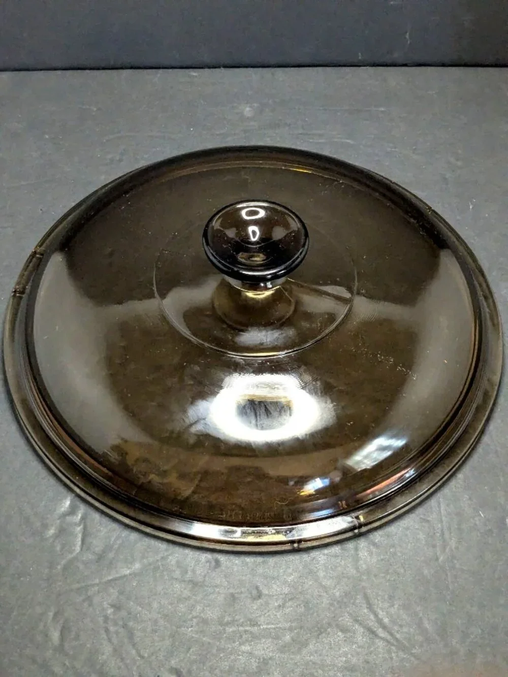 Vintage Pyrex Visions Amber Glass Lid Replacement Round 10.5